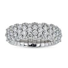 Load image into Gallery viewer, Half Set Diamond Domed Small Stretch Ring