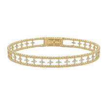 Load image into Gallery viewer, Cluster Beaded Diamond Flex Bangle
