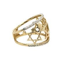 Load image into Gallery viewer, Star of David Diamond Ring