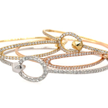 Load image into Gallery viewer, Oval Open Bangle Bracelet