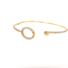 Load image into Gallery viewer, Oval Open Bangle Bracelet