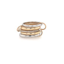 Load image into Gallery viewer, 5 Band Stack Ring One Diamond Band