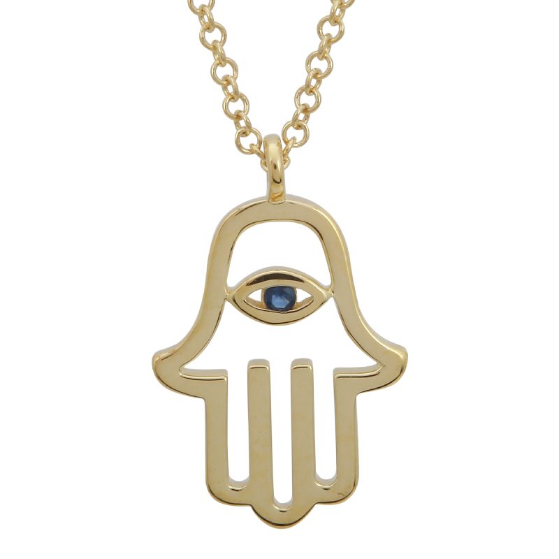 Hamsa Sapphire Necklace