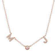 Two Initials Custom Diamond Necklace