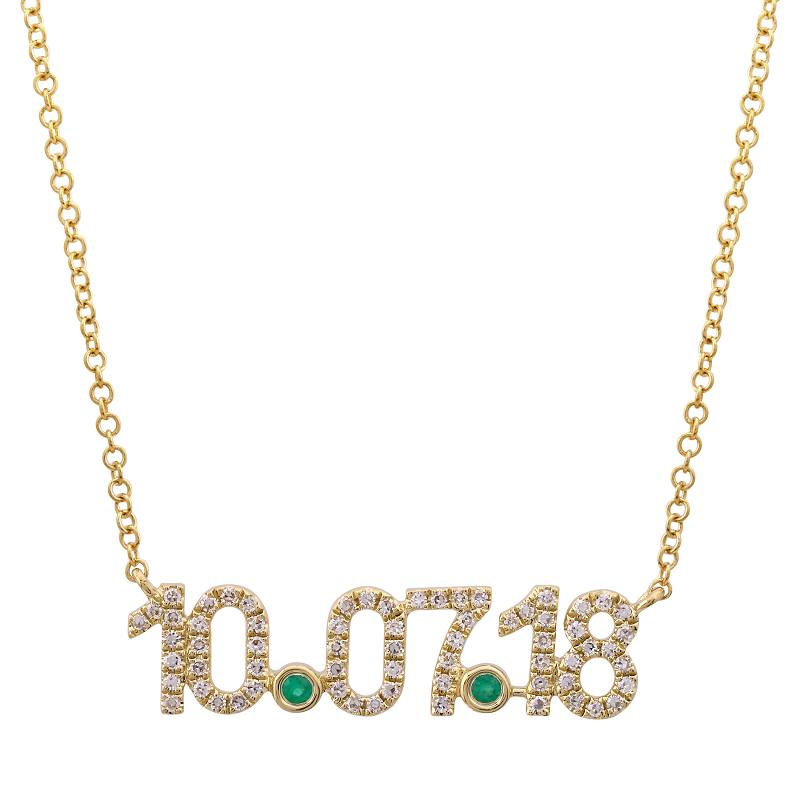 Custom Date Diamond Necklace