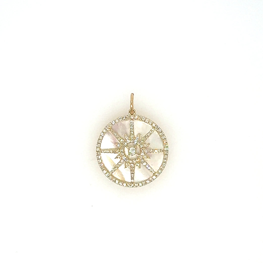 Center of Energy Mother of Pearl Charm