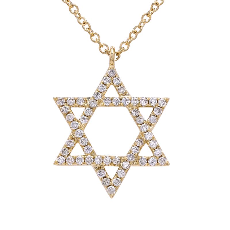 14ky Star-of-david Diamond Necklace