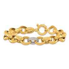 Load image into Gallery viewer, Two-tone Diamond Cable Bracelet