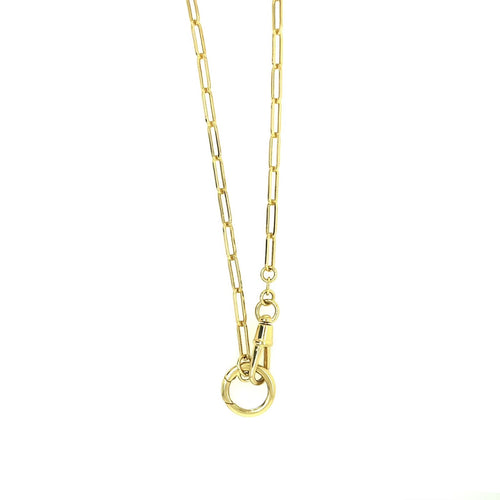Pocket Watch Paperclip Charm Chain