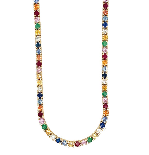 Petite Rainbow Diamond Tennis