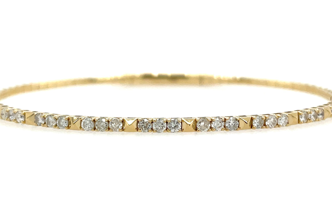 Yellow Pyramid Diamond Flex Bangle