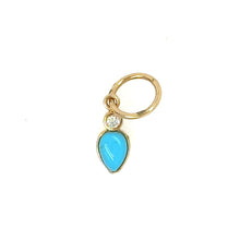 Load image into Gallery viewer, Turquoise Diamond Charm