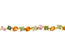 Load image into Gallery viewer, Mixed Shape Sapphire and Diamond Wrist Tennis