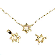 Paperclip Star of David Necklace