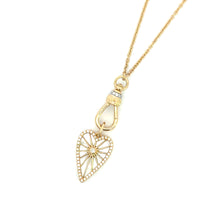 Load image into Gallery viewer, Mother of Pearl and Diamond Heart Pendant