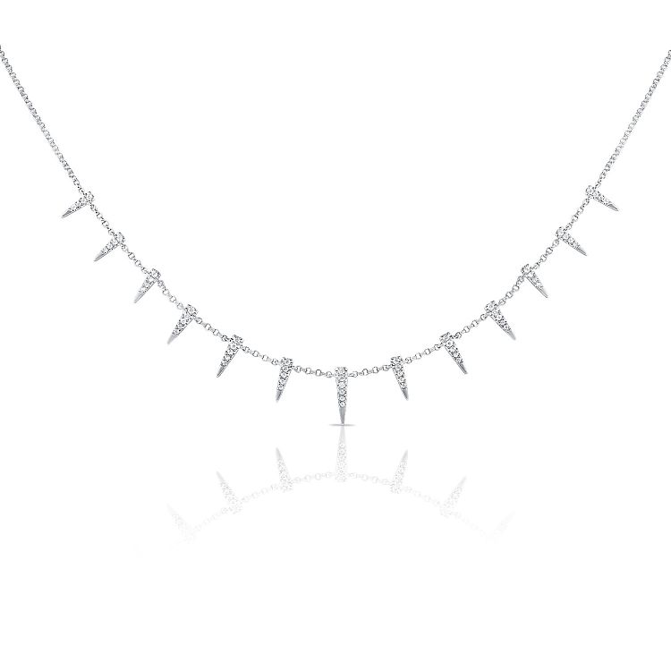 Geometric Station Necklace .24ct