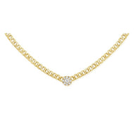 Illusion Set Chain Necklace .31ct