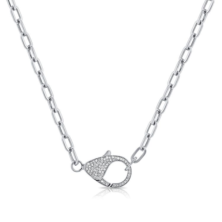 Paperclip Chain Lobster Clasp Necklace .18ct