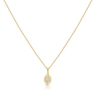 Fancy Cut Solitaire Pendant Necklace .15ct