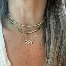 Load image into Gallery viewer, Olympic Rings Diamond Necklace 