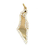 Map of Israel Diamond Charm