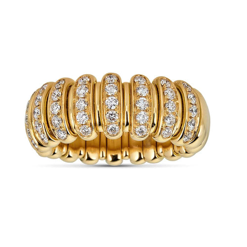 Stretch Interval Ring with Diamonds