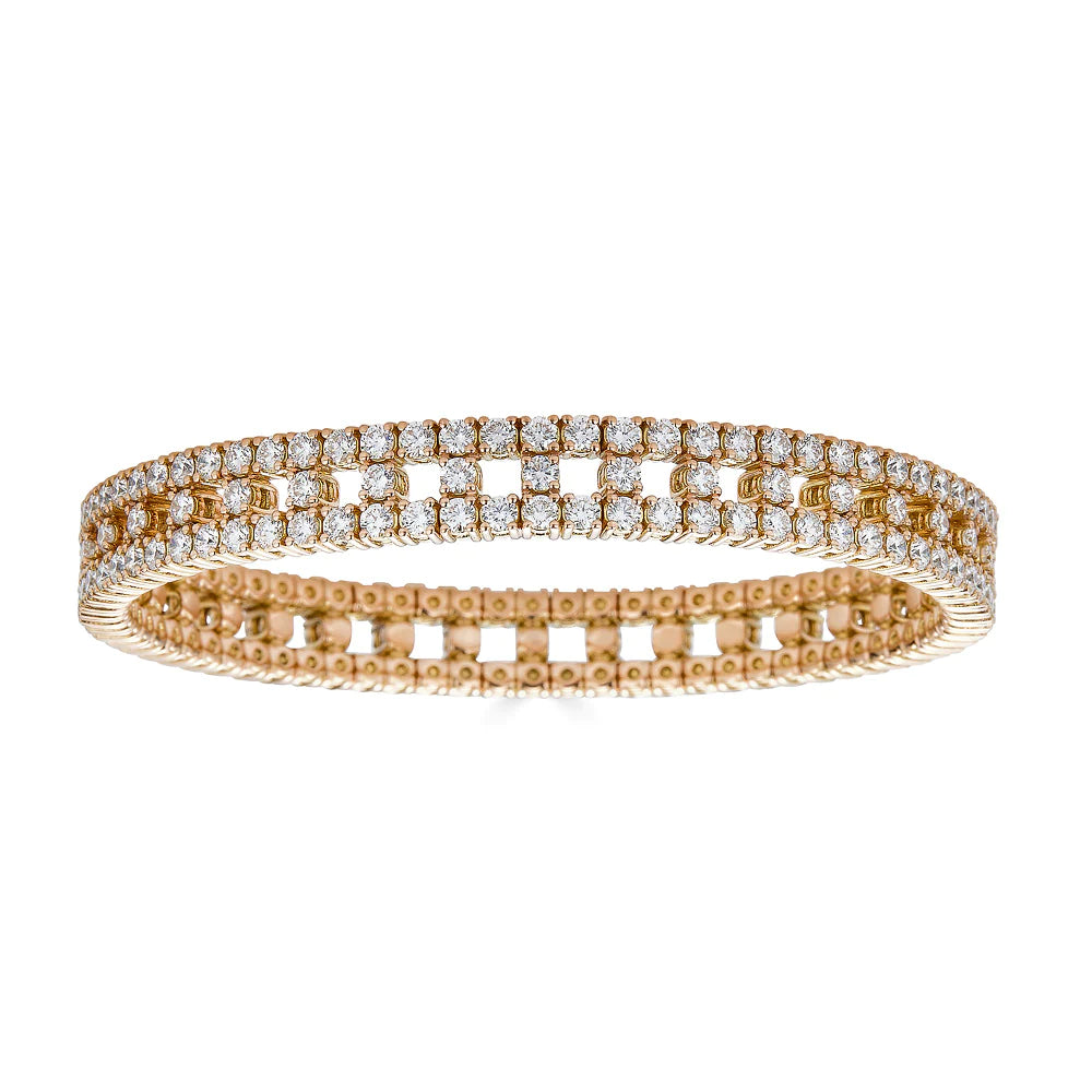 Stretch Bracelet with Round Shape Diamonds