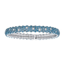 Load image into Gallery viewer, Blue Topaz Domed Stretch Bracelet