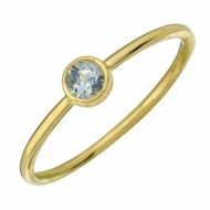 Yellow Gold Aquamarine Ring