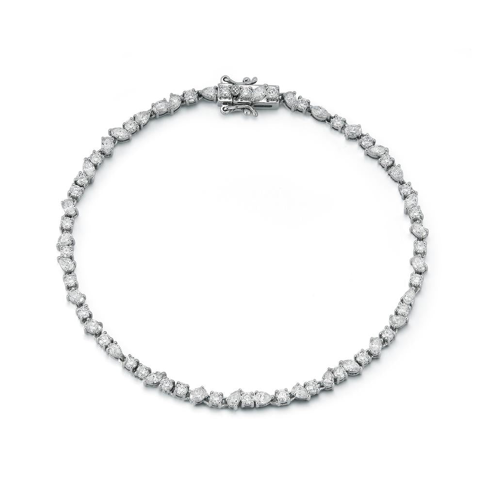 Multi Diamond Shape Tennis Bracelet