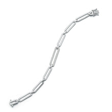 Load image into Gallery viewer, Paperclip Link Bracelet With One Diamond Link