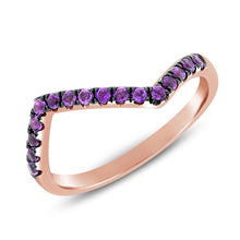 Load image into Gallery viewer, Color and Rainbow Amethyst Ring