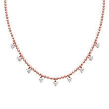 Load image into Gallery viewer, Diamond Ball Station Necklace (.99ct)