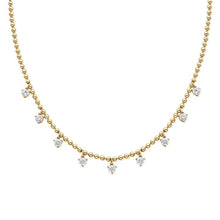 Load image into Gallery viewer, Diamond Ball Station Necklace (.99ct)