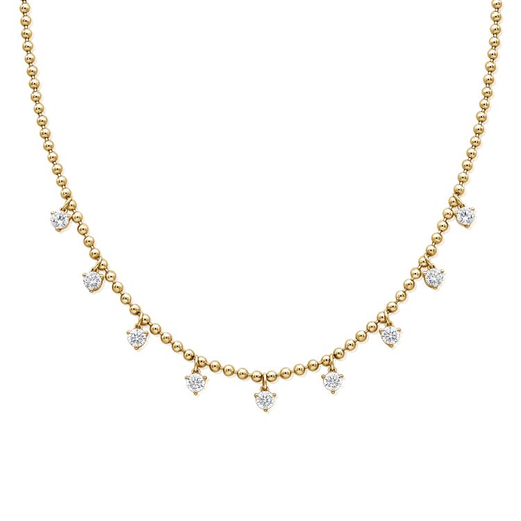 Diamond Ball Station Necklace (.99ct)
