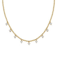 Diamond Ball Station Necklace (.99ct)