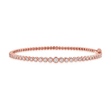 Load image into Gallery viewer, Diamond Bezel Ball Bangle (.75ct)