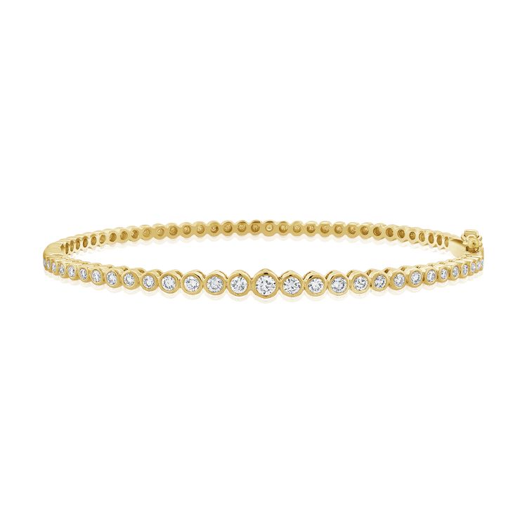 Diamond Bezel Ball Bangle (.75ct)