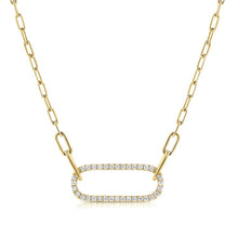 Load image into Gallery viewer, Diamond Link Paperclip Pendant Necklace (.39ct)