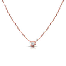 Load image into Gallery viewer, Diamond Solitaire Pendant Ball Necklace