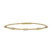 Load image into Gallery viewer, 3 Diamond Station Flex Bangle
