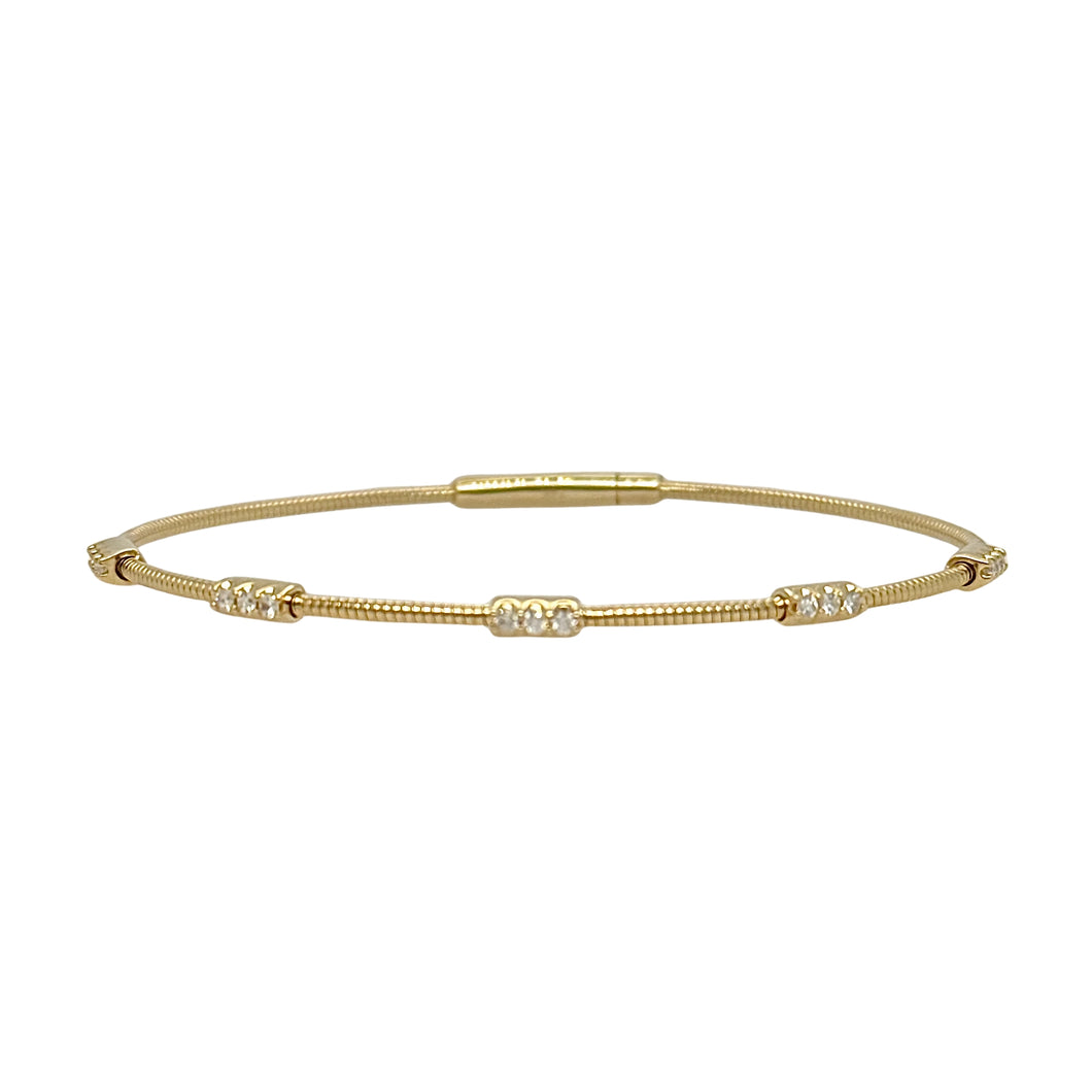 3 Diamond Station Flex Bangle