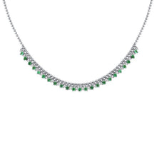Load image into Gallery viewer, Emerald and Diamond Ball Necklace