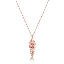 Load image into Gallery viewer, Emerald and Diamond Fish Pendant Necklace