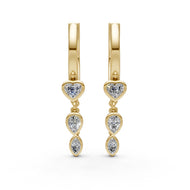 Heart Pear Marquise V-Shape Mini Hoops