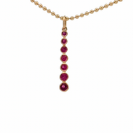 Graduating Ruby Bezel Line Charm