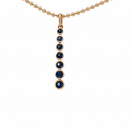 Graduating Sapphire Bezel Line Charm