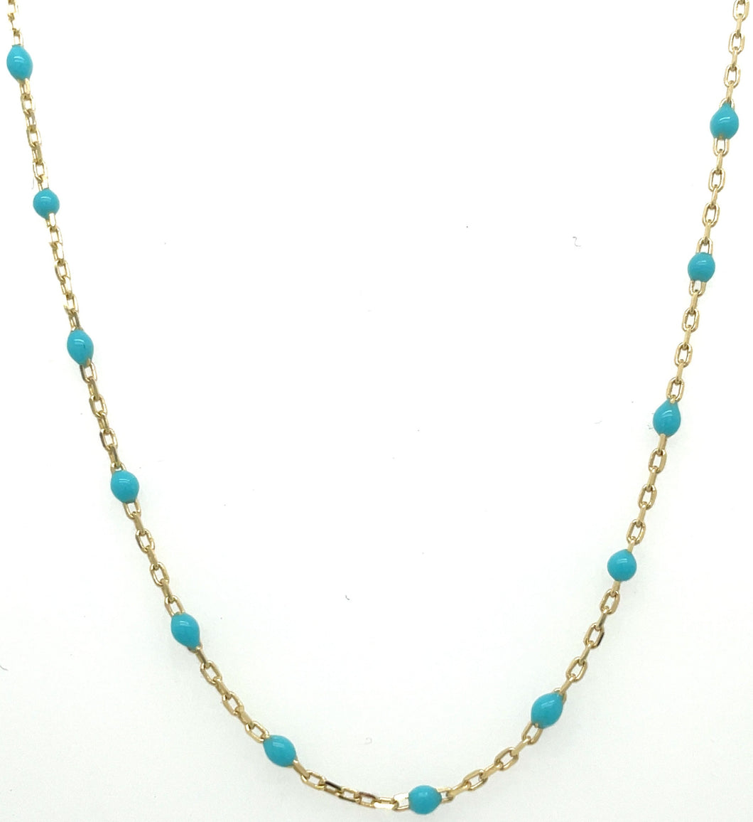Petite Enamel Beaded Necklace
