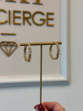 Load image into Gallery viewer, Baguette Diamond Hoops (18kt, 5cts)