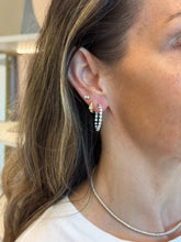Load image into Gallery viewer, Micro Set Inside Out Diamond Hoop (1 Inch, 3.5cts)